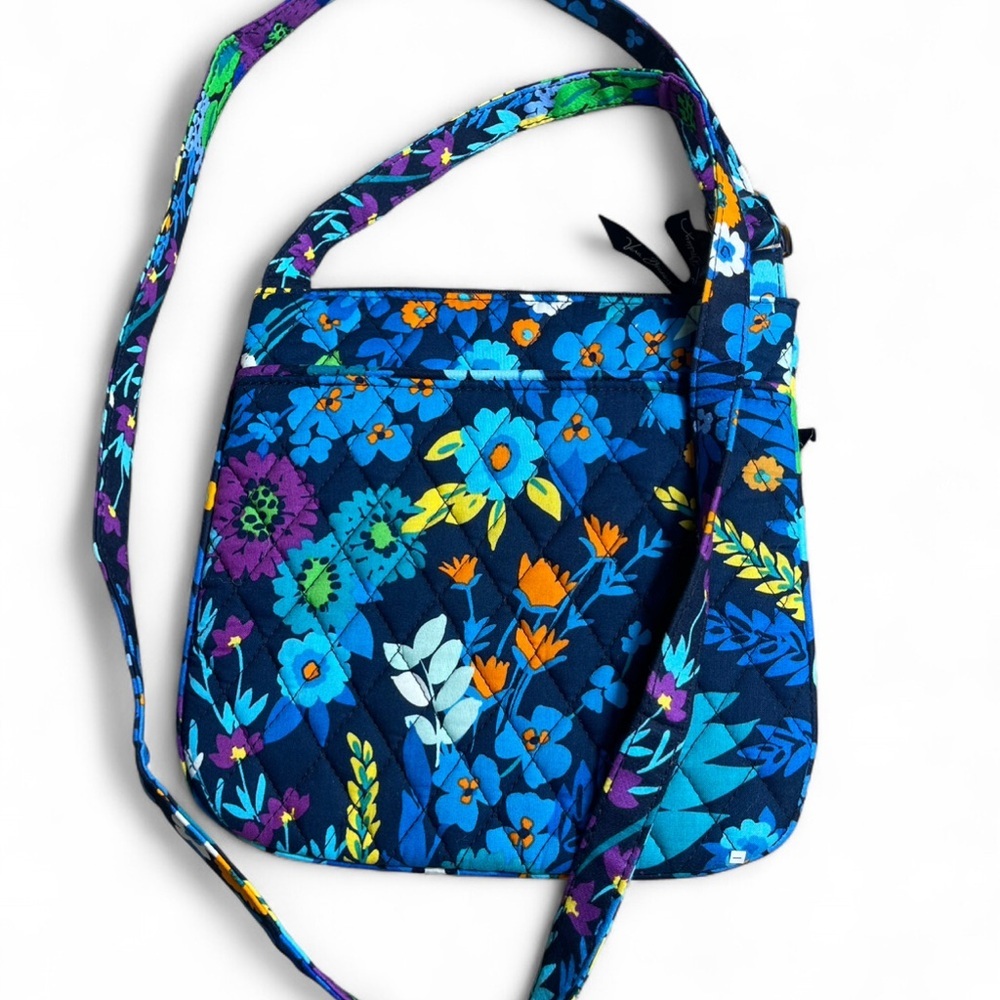 2 Vera Bradley Vibrant Floral Crossbody Bags - blue and Multicolor Used - Picture 3 of 6
